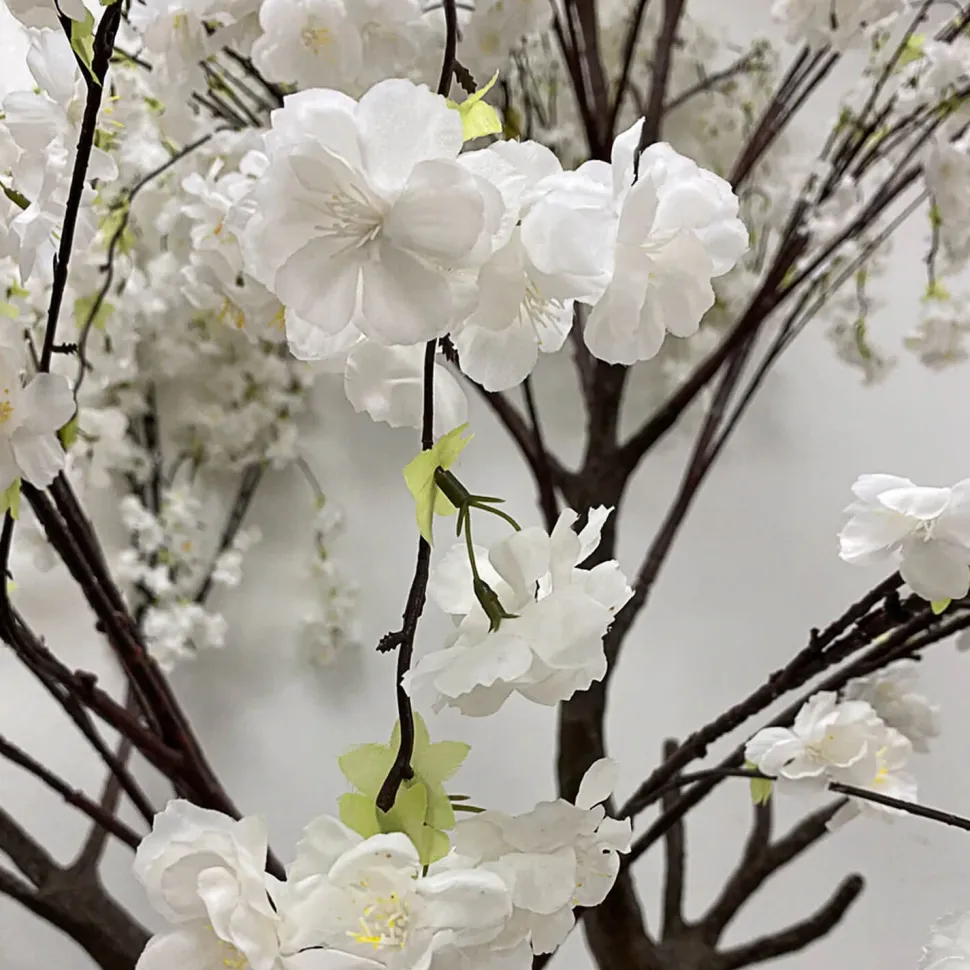 10ft Artificial Drooping Cherry Blossom Tree — White, 20 Interchangeable Branches | Customize for Weddings & Events | ModTree™ Collection