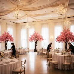 10ft Artificial Drooping Cherry Blossom Tree — Pink, 20 Interchangeable Branches | Customize for Weddings & Events | ModTree™ Collection