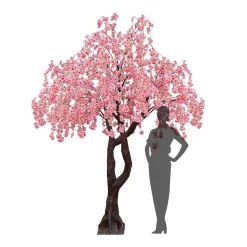 10ft Artificial Drooping Cherry Blossom Tree — Pink, 20 Interchangeable Branches | Customize for Weddings & Events | ModTree™ Collection