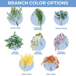 11ft Artificial Fall / Autumn Leaf Tree, 27 Interchangeable Branches | ModTree™ Collection