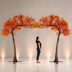 11ft Artificial Fall / Autumn Leaf Tree, 27 Interchangeable Branches | ModTree™ Collection