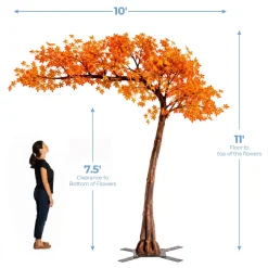 11ft Artificial Fall / Autumn Leaf Tree, 27 Interchangeable Branches | ModTree™ Collection