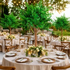 6ft Artificial Fig Leaf Tree — Green, 10 Interchangeable Branches | Customize for Weddings & Events | ModTree™ Collection