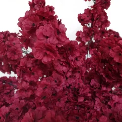 11ft Artificial Flowering Hydrangea Tree — Maroon, 27 Interchangeable Branches | ModTree™ Collection