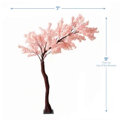 9ft Artificial Flowering Hydrangea Tree — Blush / Light Pink / Pink, 14 Interchangeable Branches | Customize for Weddings & Events | ModTree™ Collection