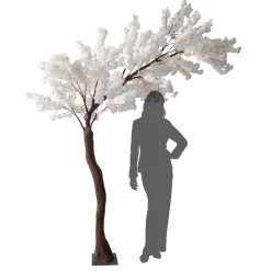 9ft Artificial Flowering Hydrangea Tree — White, 14 Interchangeable Branches | Customize for Weddings & Events | ModTree™ Collection