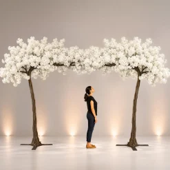 11ft Artificial Flowering Hydrangea Tree — White, 27 Interchangeable Branches | ModTree™ Collection