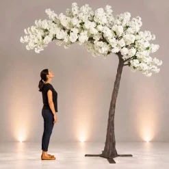 11ft Artificial Flowering Hydrangea Tree — White, 27 Interchangeable Branches | ModTree™ Collection
