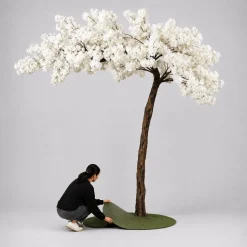 11ft Artificial Flowering Hydrangea Tree — White, 27 Interchangeable Branches | ModTree™ Collection