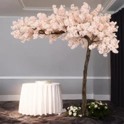 11ft Artificial Flowering Hydrangea Tree — Blush / Light Pink, 27 Interchangeable Branches | ModTree™ Collection
