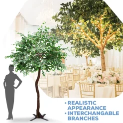 9ft Artificial Green Fig Tree, 19 Interchangeable Branches | ModTree™ Collection