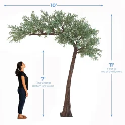 11ft Artificial Green Olive Leaf Tree, 27 Interchangeable Branches | ModTree™ Collection