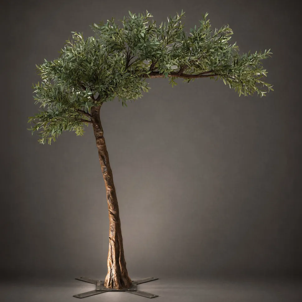 11ft Artificial Green Olive Leaf Tree, 27 Interchangeable Branches | ModTree™ Collection