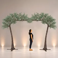 11ft Artificial Green Olive Leaf Tree, 27 Interchangeable Branches | ModTree™ Collection