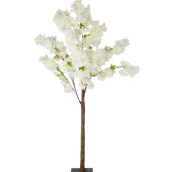 4.5ft Artificial Hydrangea Bloom Tabletop Centerpiece Tree — White | ModTree™ Collection