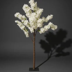 4.5ft Artificial Hydrangea Bloom Tabletop Centerpiece Tree — White | ModTree™ Collection