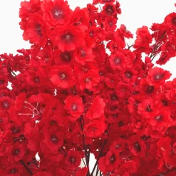 6ft Artificial Hydrangea Bloom Tree — Red, 10 Interchangeable Branches | Customize for Weddings & Events | ModTree™ Collection