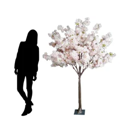 6ft Artificial Hydrangea Bloom Tree — Light Pink / Blush w/ Green Leaves, 10 Interchangeable Branches | Customize for Weddings & Events | ModTree™ Collection