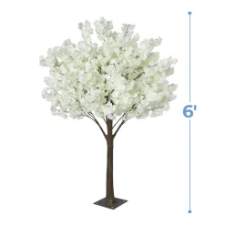 6ft Artificial Hydrangea Bloom Tree — White, 10 Interchangeable Branches | Customize for Weddings & Events | ModTree™ Collection