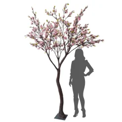 10ft Artificial Magnolia Tree — Pink, 13 Interchangeable Branches | Customize for Weddings & Events | ModTree™ Collection