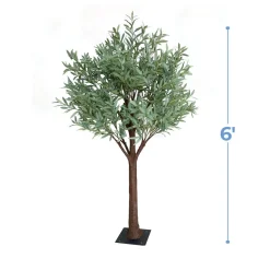 6ft Artificial Olive Leaf Tree — Green, 10 Interchangeable Branches | Customize for Weddings & Events | ModTree™ Collection