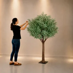 6ft Artificial Olive Leaf Tree — Green, 10 Interchangeable Branches | Customize for Weddings & Events | ModTree™ Collection