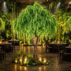 10ft Artificial Willow Tree — Green, 20 Interchangeable Branches | Customize for Weddings & Events | ModTree™ Collection