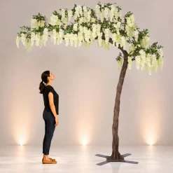 11ft Artificial Wisteria Tree — White, 25 Interchangeable Branches | ModTree™ Collection