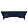 8ft Banquet 200 GSM Grade A Quality Open Back Spandex Table Cover - Navy Blue