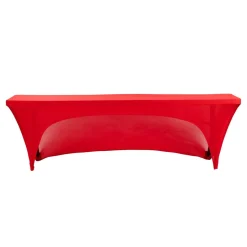 8ft Banquet 200 GSM Grade A Quality Open Back Spandex Table Cover - Red
