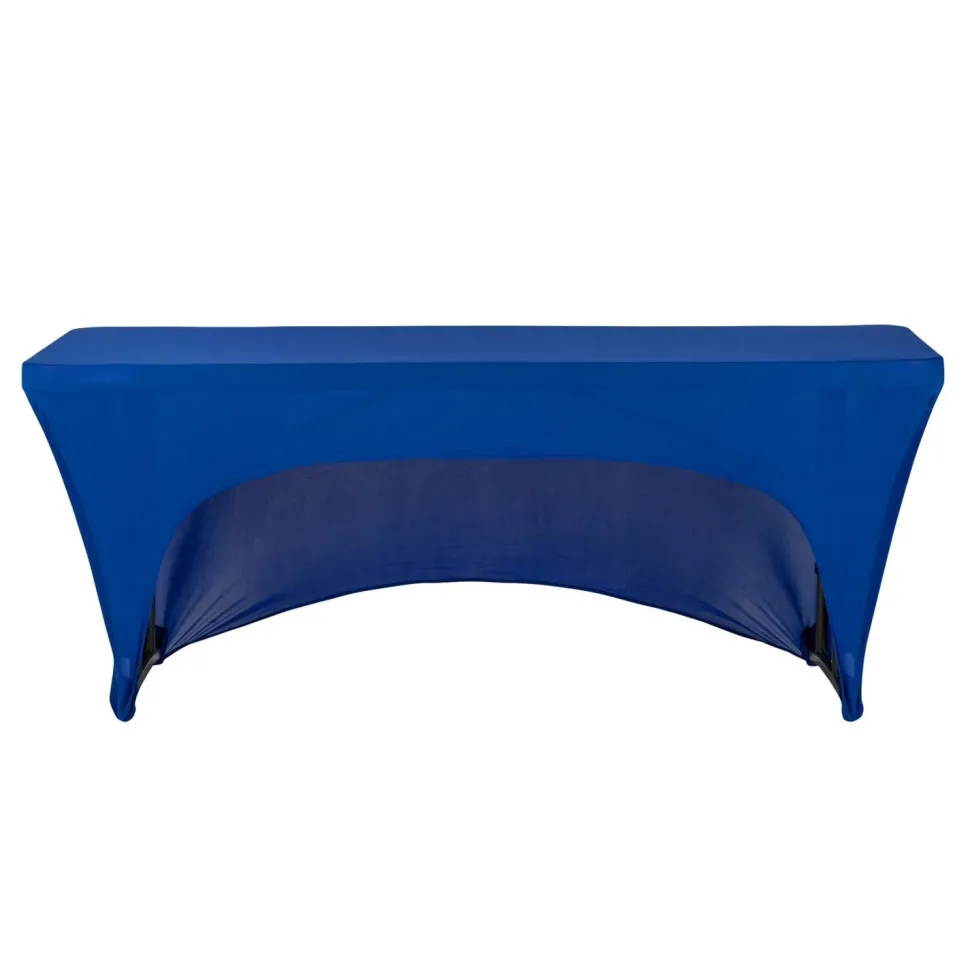 6ft Banquet 200 GSM Grade A Quality Open Back Spandex Table Cover - Royal Blue