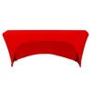 6ft Banquet 200 GSM Grade A Quality Open Back Spandex Table Cover - Red