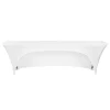 8ft Banquet 200 GSM Grade A Quality Open Back Spandex Table Cover - White