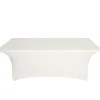 8ft Banquet 200 GSM Grade A Quality Spandex Table Cover - Ivory