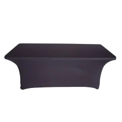 6ft Banquet 200 GSM Grade A Quality Spandex Table Cover - Black