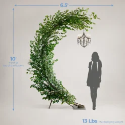 10ft Chandelier Hanger Arch — Green, 17 Interchangeable Branches Fig | Customize for Weddings & Events | ModTree™ Collection