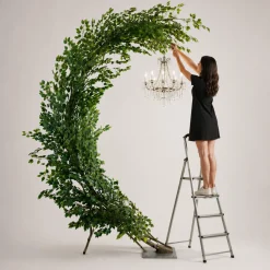10ft Chandelier Hanger Arch — Green, 17 Interchangeable Branches Fig | Customize for Weddings & Events | ModTree™ Collection
