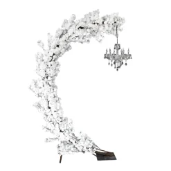 10ft Chandelier Hanger Arch — White, 17 Interchangeable Hydrangea Branches | Customize for Weddings & Events | ModTree™ Collection
