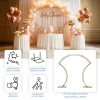 7ft Double-Curved Gold Metal Arch Frame – Backdrop Stand for Balloon & Floral Arrangement Displays
