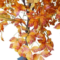6FT Fall Leaf Tree for Wedding & Event Decor – 10 Interchangeable Branches – Artificial Autumn Tree with Orange & Burgundy Foliage