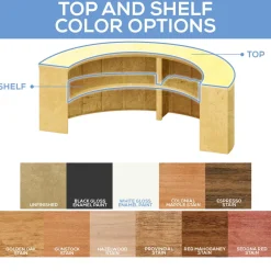 9ft Half Circle Round Collapsible Modular Bar - Select your Color & Finish