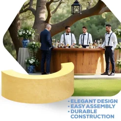 9ft Half Circle Round Collapsible Modular Bar - Select your Color & Finish