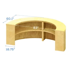 9ft Half Circle Round Collapsible Modular Bar - Select your Color & Finish