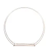 7.5ft Heavy Duty Gold Metal Double Hoop Wedding Arch – Round Photo Backdrop & Floral Balloon Frame