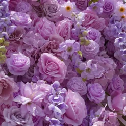 8ft LUXE Purple Wisteria Square Floral Arch with Optional Pipe Kit Frame