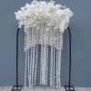 8ft LUXE White Cherry Blossom & Hanging Wisteria Floral Arch with Optional Frame