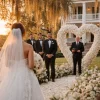 7ft LUXE White Hydrangea Heart Shaped Floral Arch with Optional Frame