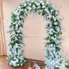 8ft LUXE White Rose & Green Eucalyptus Leaf Floral Arch with optional frame