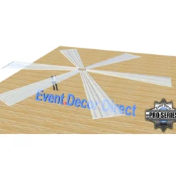 21ft 6-Panel Sheer Fabric Ceiling Draping in Assorted Colors
