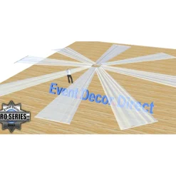 21ft 8-Panel Sheer Fabric Ceiling Draping in Assorted Colors